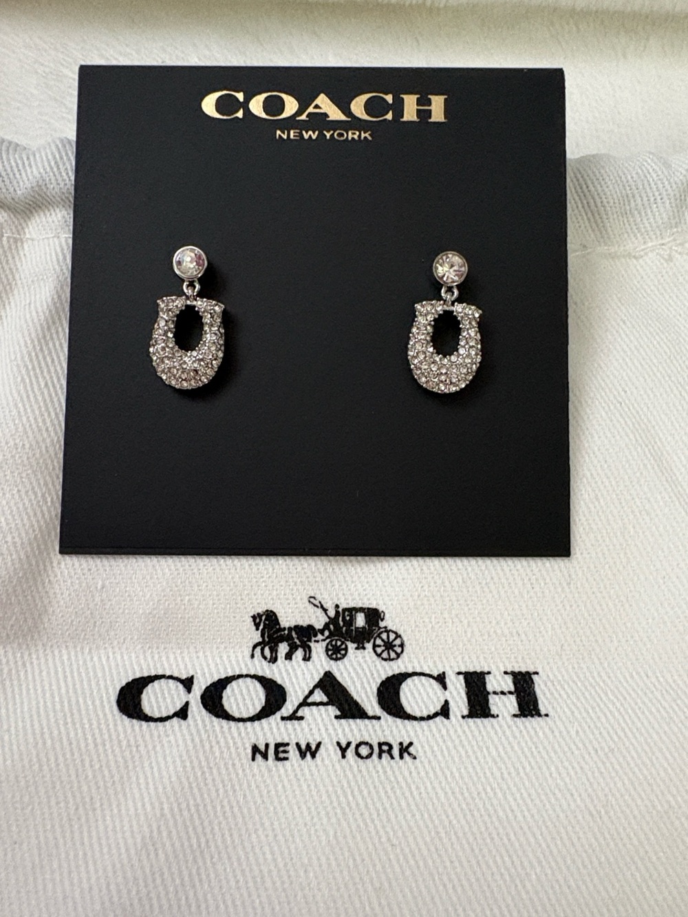 Coach Signature Pave Earrings